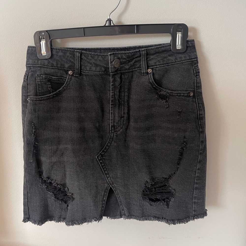Black Jean Skirt